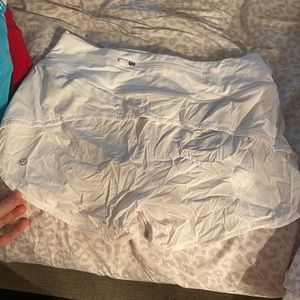 White lululemon speed up shorts size 6